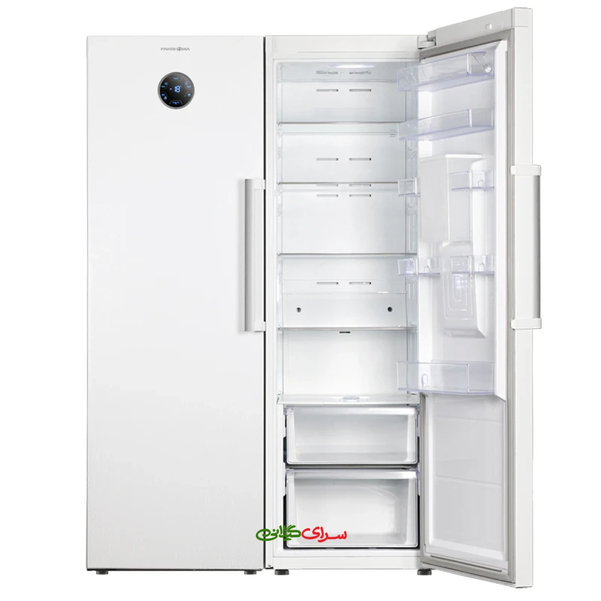 یخچال فریزر ساید بای ساید 40 فوت نو فراست سفید پاکشوما مدل RTFA 900 W