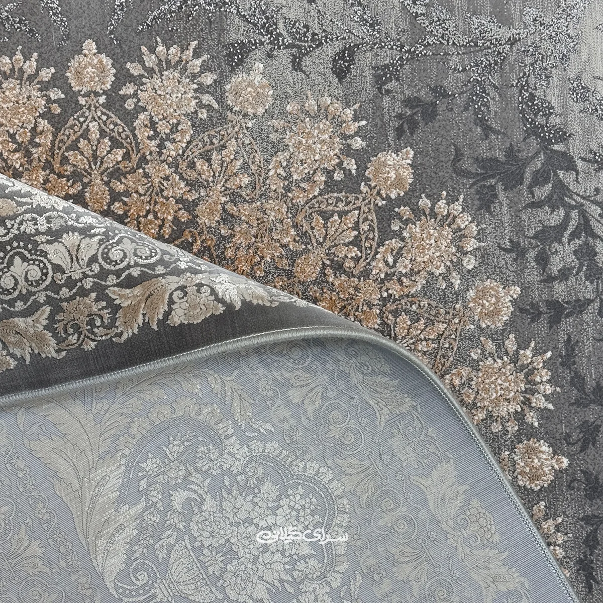 فرش ماشینی جورجینا مسی اندیشه 1500 شانه تراکم 4500 کد 100121