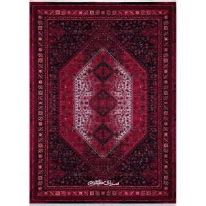 فرش ماشینی فرح قرمز لاکی ارمانی 1200 شانه تراکم 3600 کد 100136