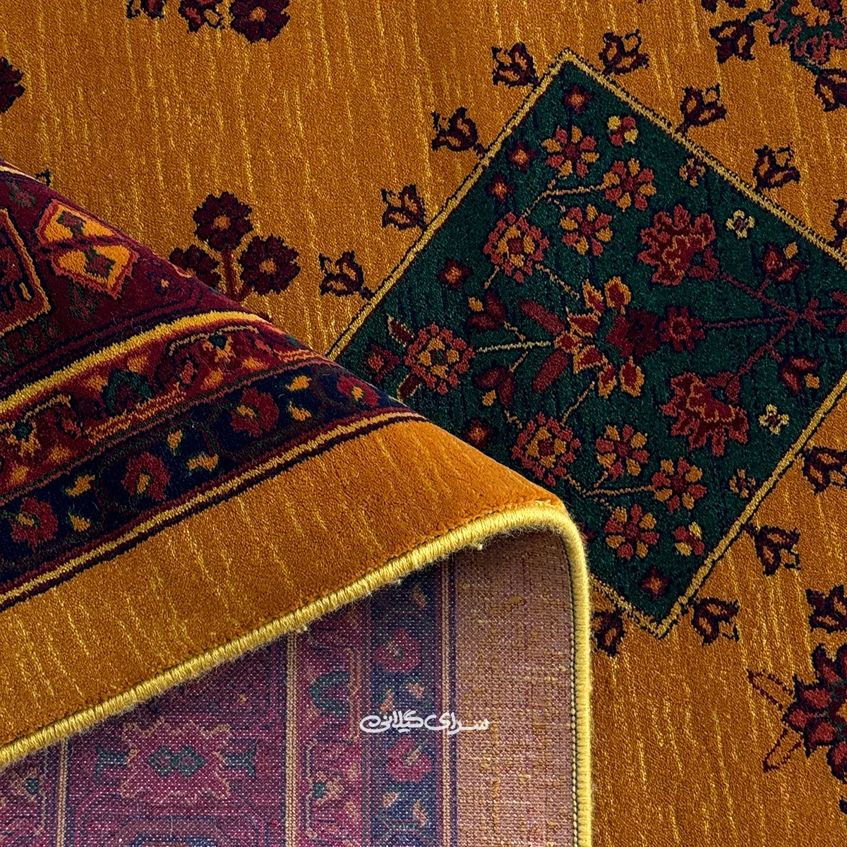 فرش ماشینی اکسیر بلوچ دارچینی اکریلیک 700 شانه تراکم 1950 کد 100146