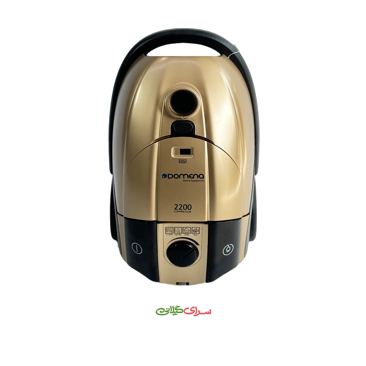 جارو برقی 2200 وات لوله کنفی بژ مشکی دومنا مدل DVC4021