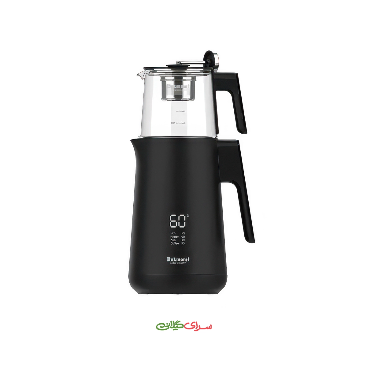 چای ساز رو همی 2 لیتری دیجیتال مشکی دلمونتی مدل DL 410