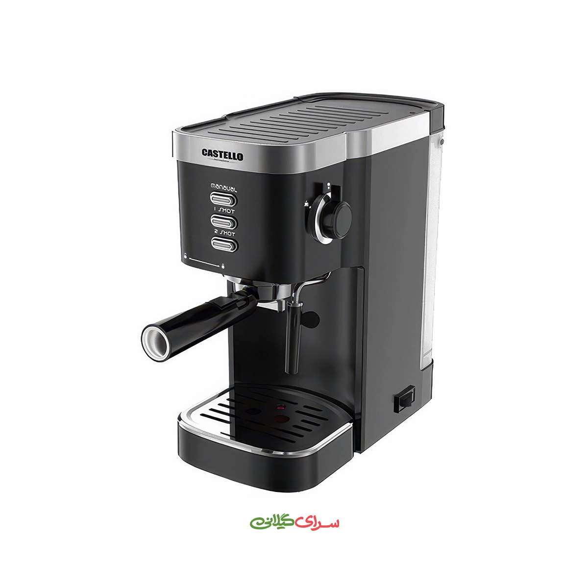 اسپرسو ساز 1.2 لیتری 20 بار مشکی کاستلو مدل CL-635