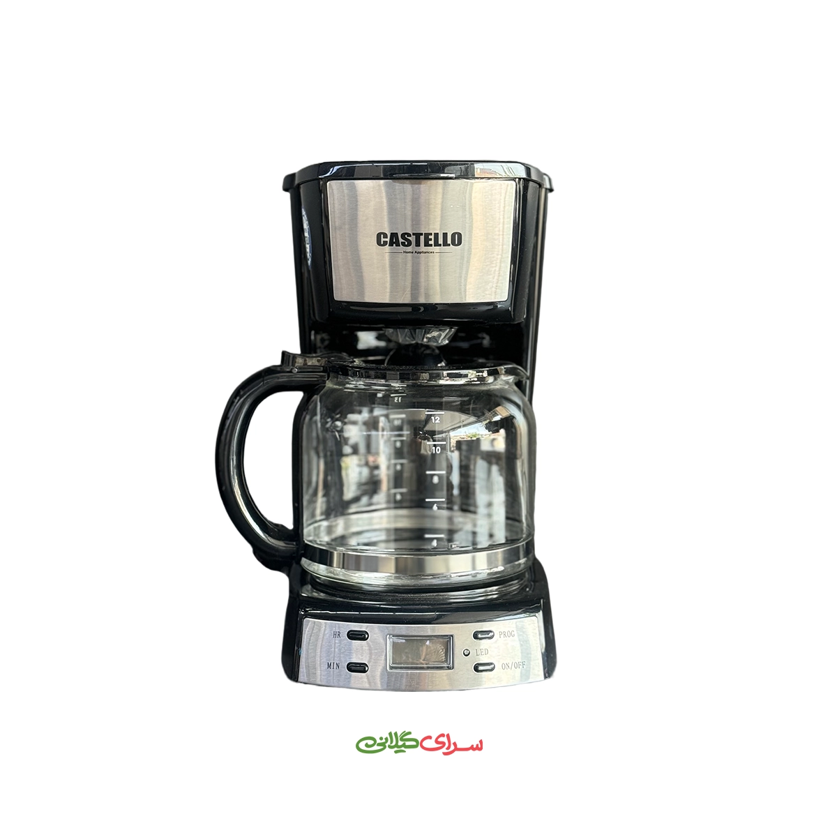 اسپرسو ساز 1.8 لیتری 950 وات قوری پیرکس استیل کاستلو مدل CM330
