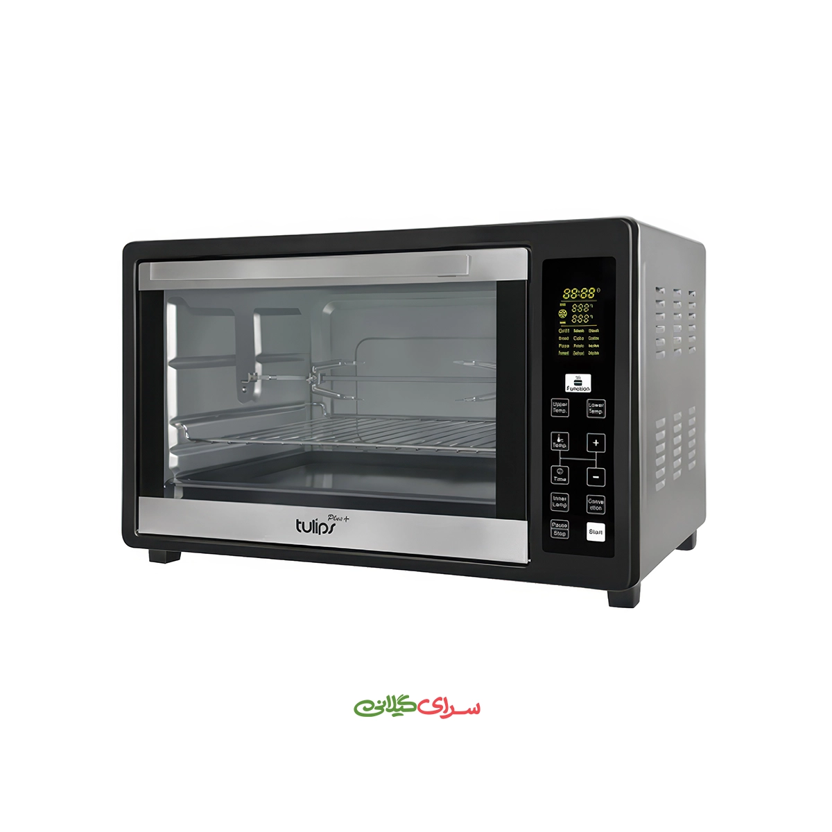 اون توستر 38 لیتری 2 المنت صفحه لمسی مشکی تولیپس OT-A3807CD