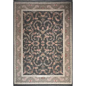فرش ماشینی سبک افشان دودی ایده آل شانه 1200 تراکم 3600 کد 100187