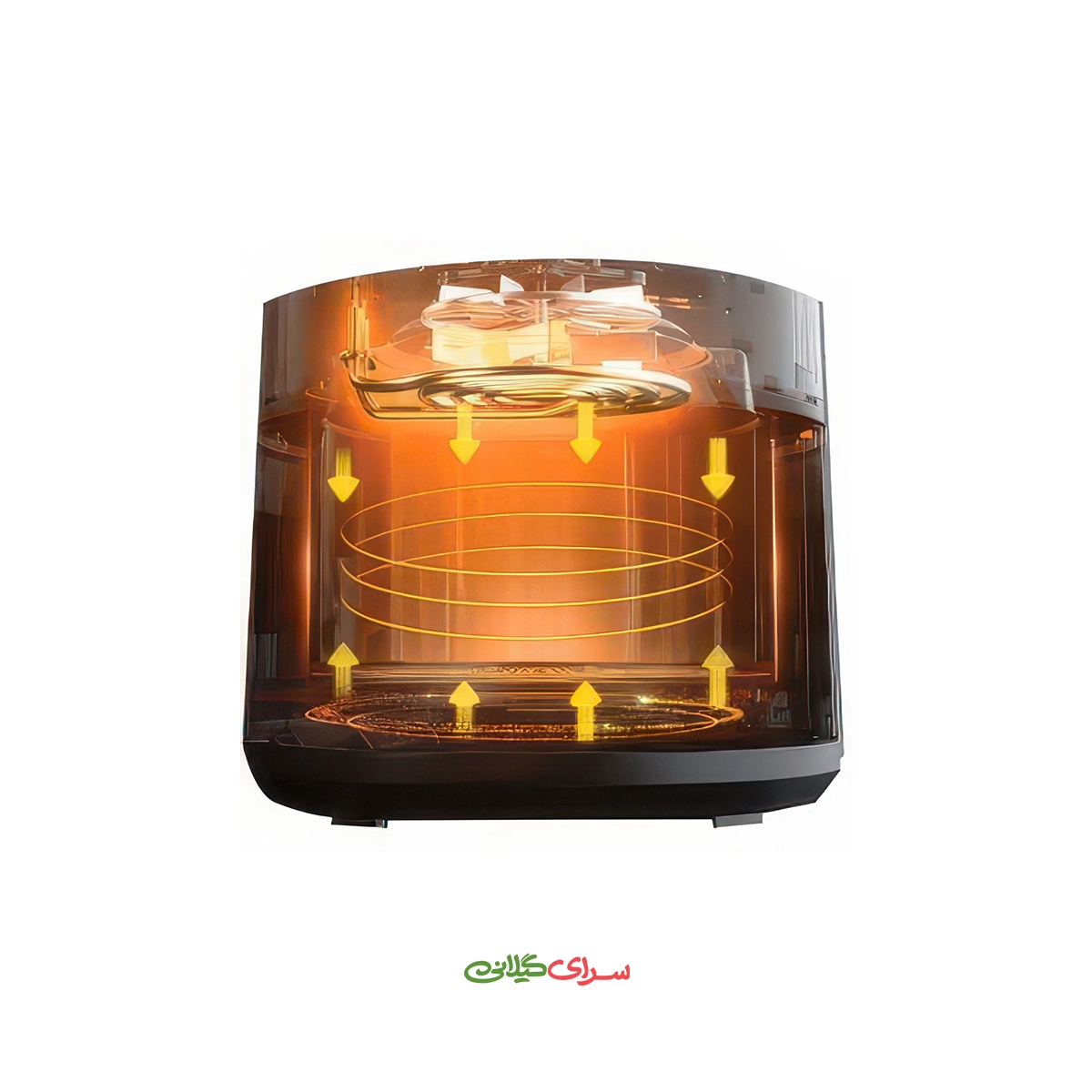 سرخ کن 2 المنت 8 لیتری بدون روغن استیل مشکی تکنو مدل Te-547