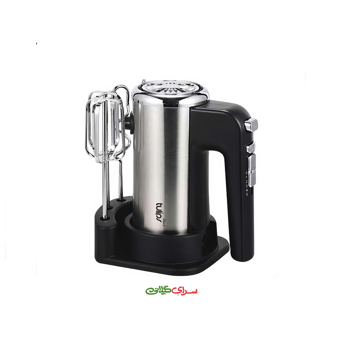 همزن برقی 2 سر 5 سرعته استیل مشکی تولیپس مدل MX - A432