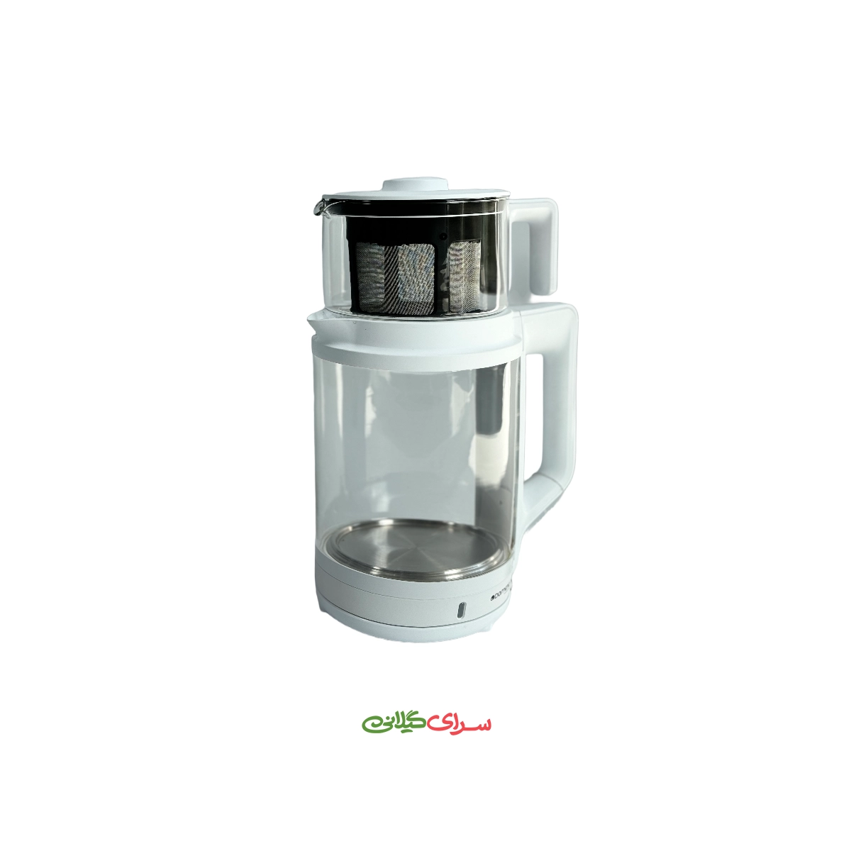 چای ساز رو همی 2.5 لیتری پیرکس سفید دومنا مدل DT7701W