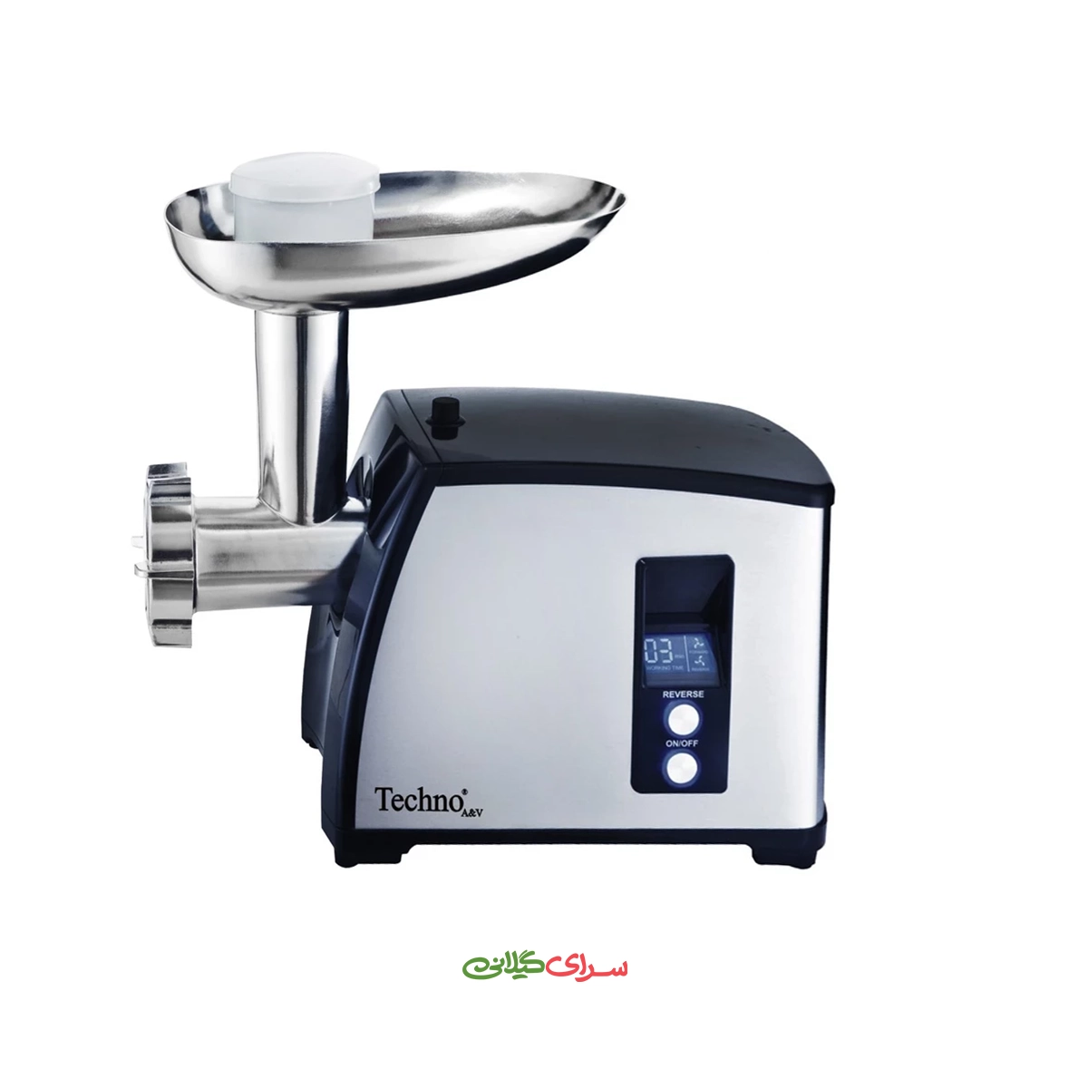 چرخ گوشت 1800 وات استیل مشکی تکنو مدل TE-504