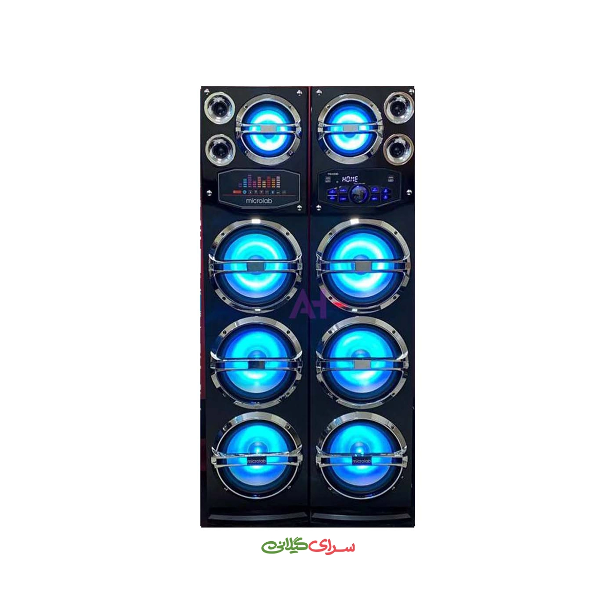 اسپیکر 2 تایی ایستاده 6 ساب 10 اینچ مشکی میکرولب مدل M310104 INF