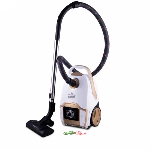 جارو برقی 2600 وات لوله کنفی سفید طلایی تکنوهاوس مدل VC26-TOP-T885