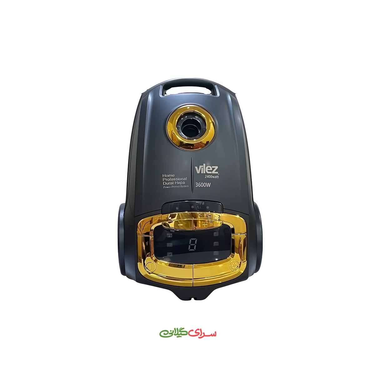 جارو برقی 2400 وات لوله کنفی مشکی طلایی ویلز مدل 3600W