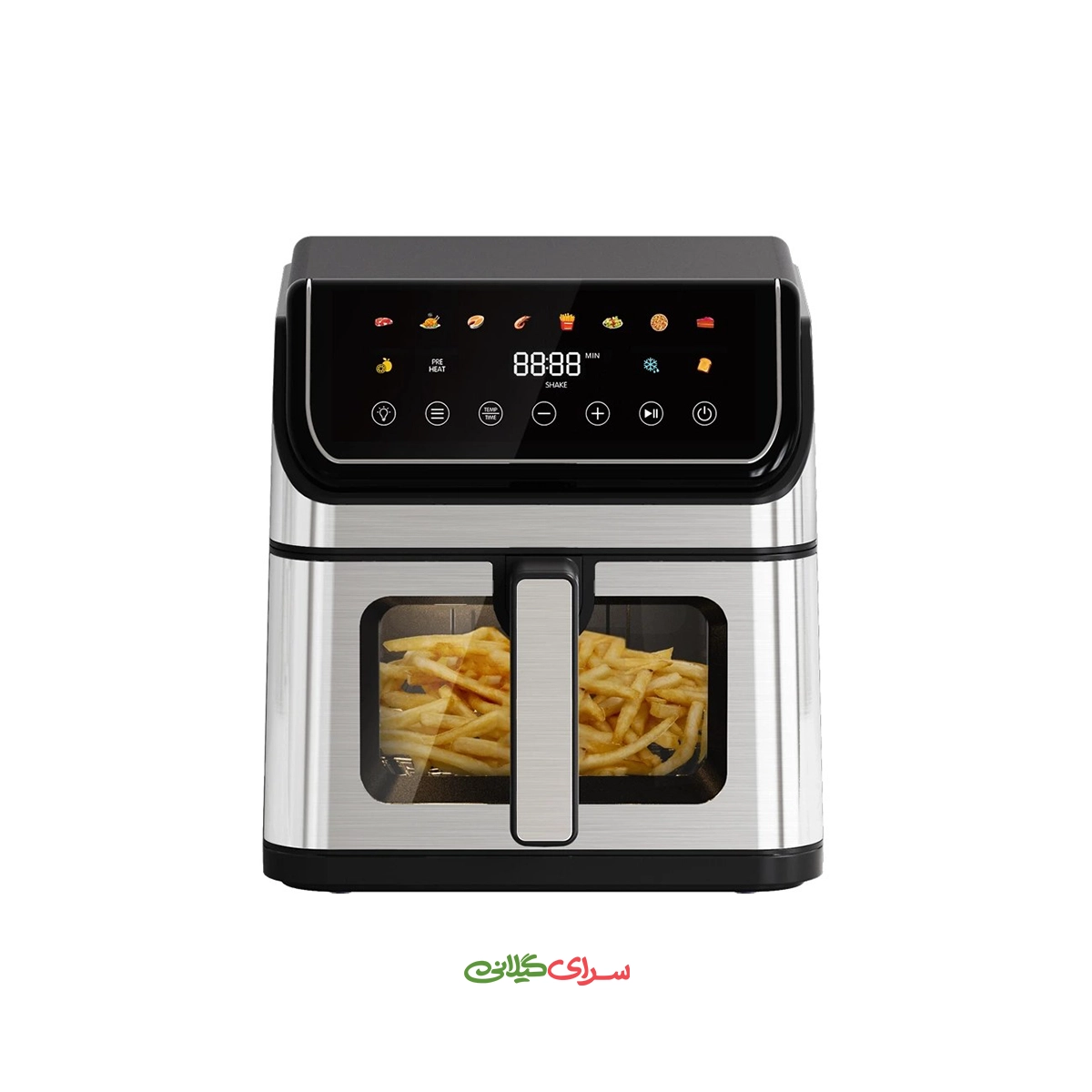 سرخ کن 8 لیتری بدون روغن دیجیتالی استیل مشکی ابکازو مدل AF1198