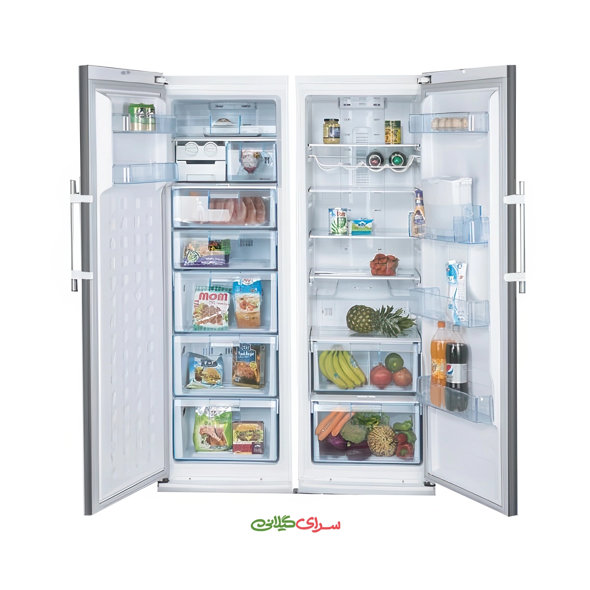 یخچال فریزر دوقلو یخساز اتوماتیک سیلور آر تی سی مدل LF85 I SLVB