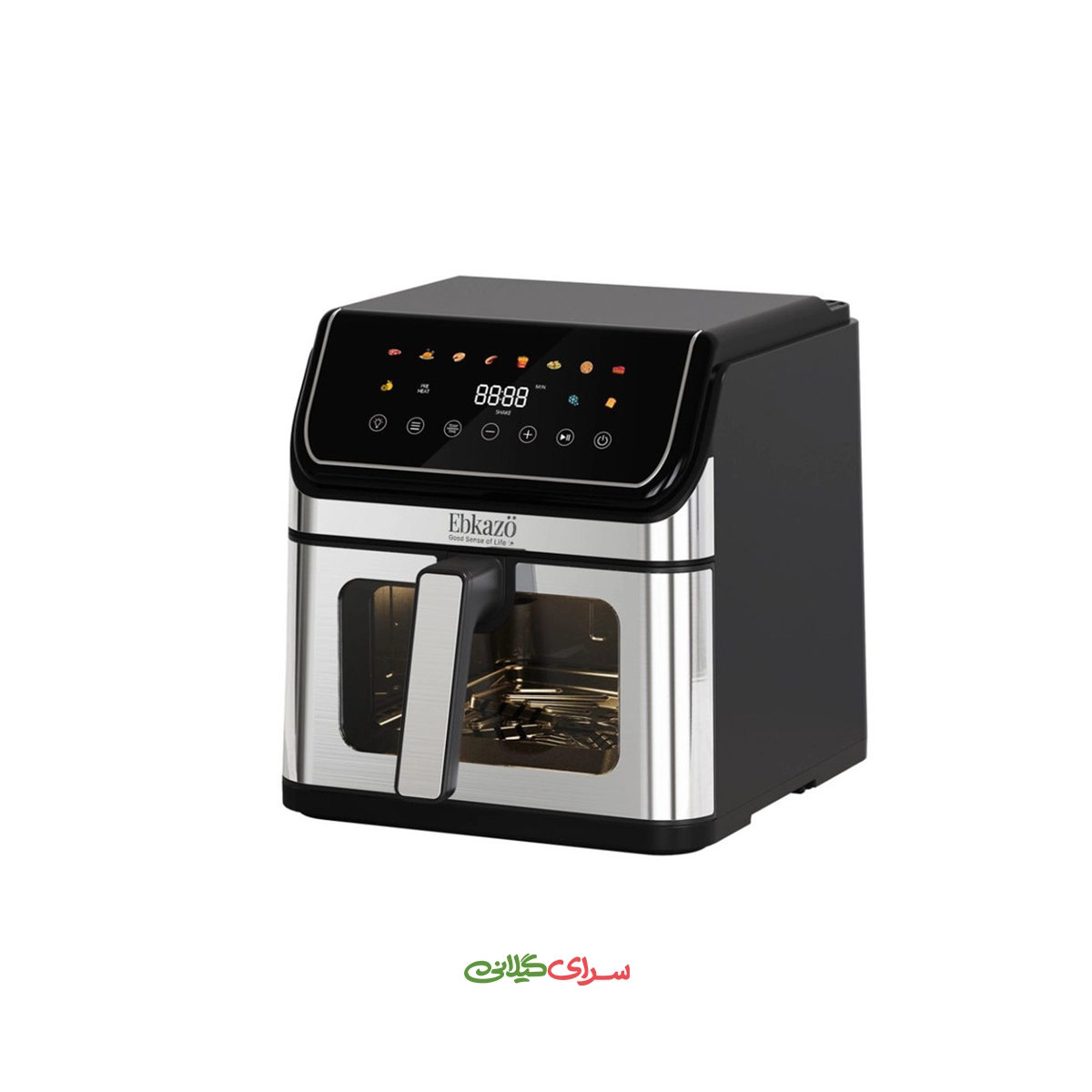 سرخ کن 8 لیتری بدون روغن دیجیتالی استیل مشکی ابکازو مدل AF1198