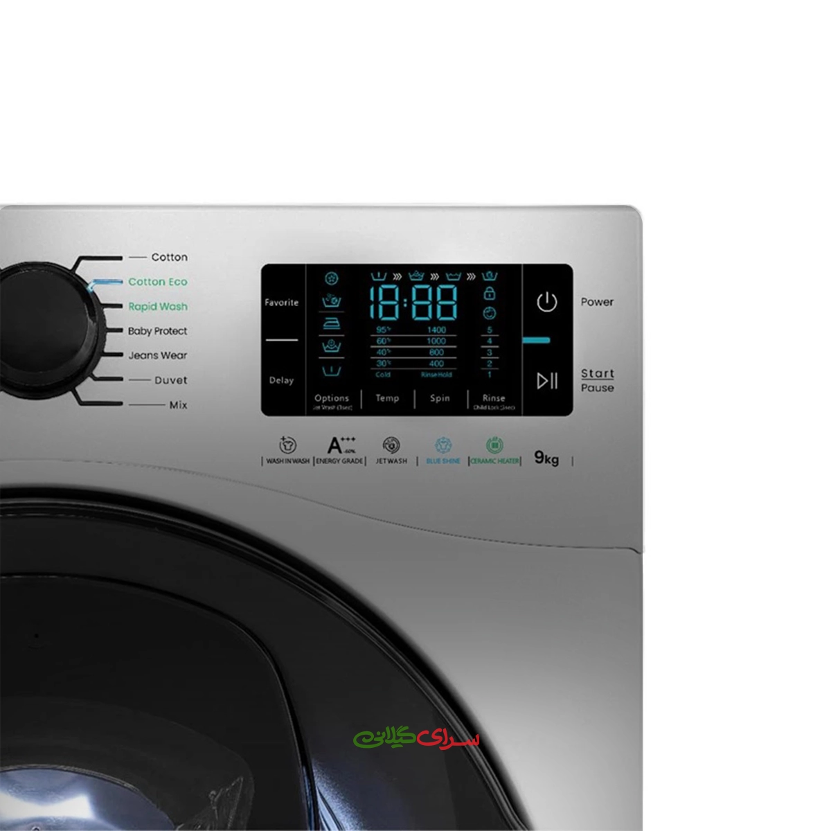 ماشین لباسشویی 9 کیلو گرمی سیلور اکتاو پلاس اسنوا مدل SWM‑E92S