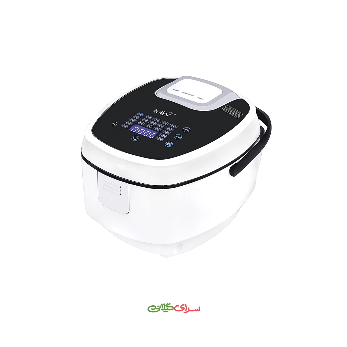پلو پز برقی 5 لیتری 10 نفره 12 کاره سفید مشکی تولیپس مدل RC442