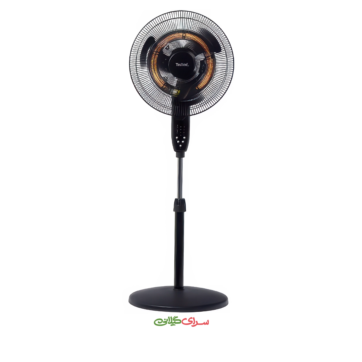 پنکه هیتر برقی ایستاده مشکی تکنو مدل TE9600