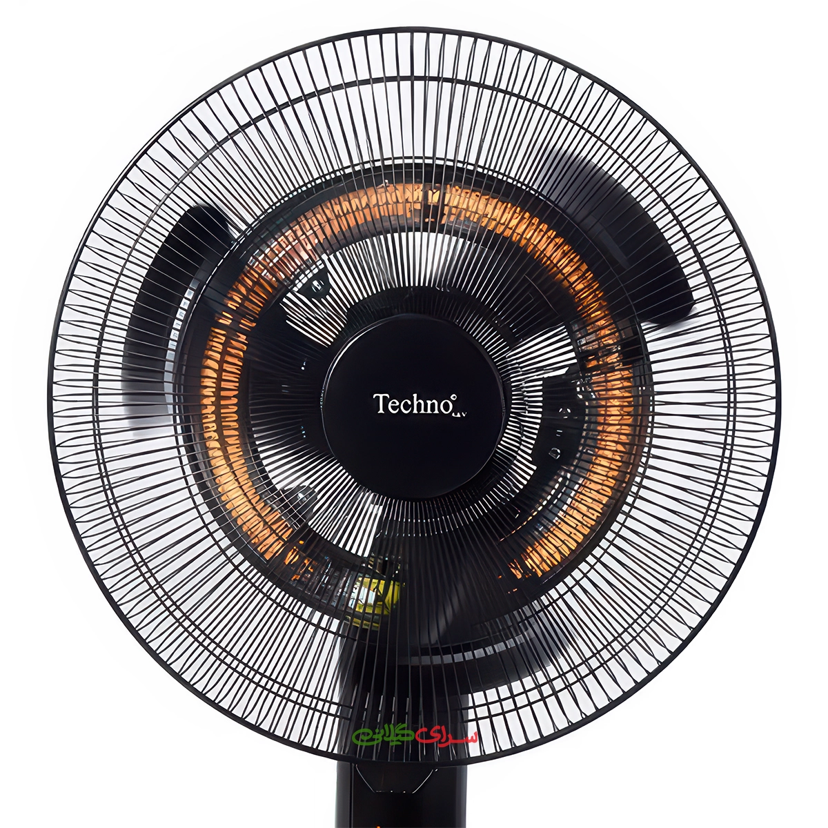 پنکه هیتر برقی ایستاده مشکی تکنو مدل TE9600