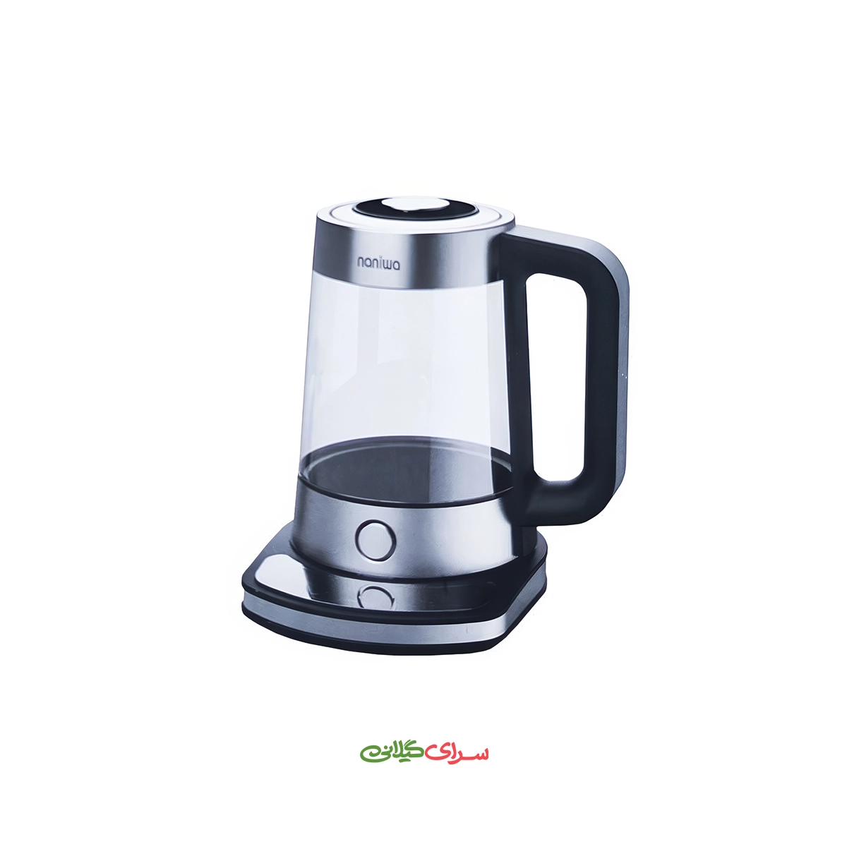 چای‌ ساز رو همی 1.7 لیتری پیرکس استیل مشکی نانیوا مدل TMN-4110