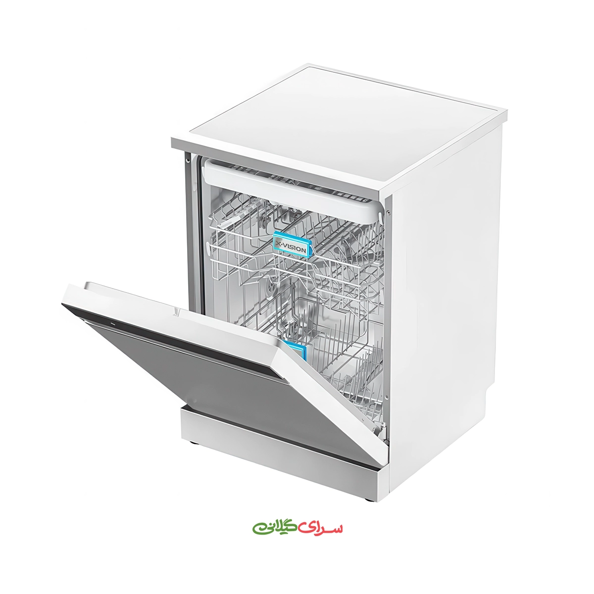 ماشین ظرفشویی 14 نفره 3 سبد لمسی سفید ایکس ویژن مدل S150