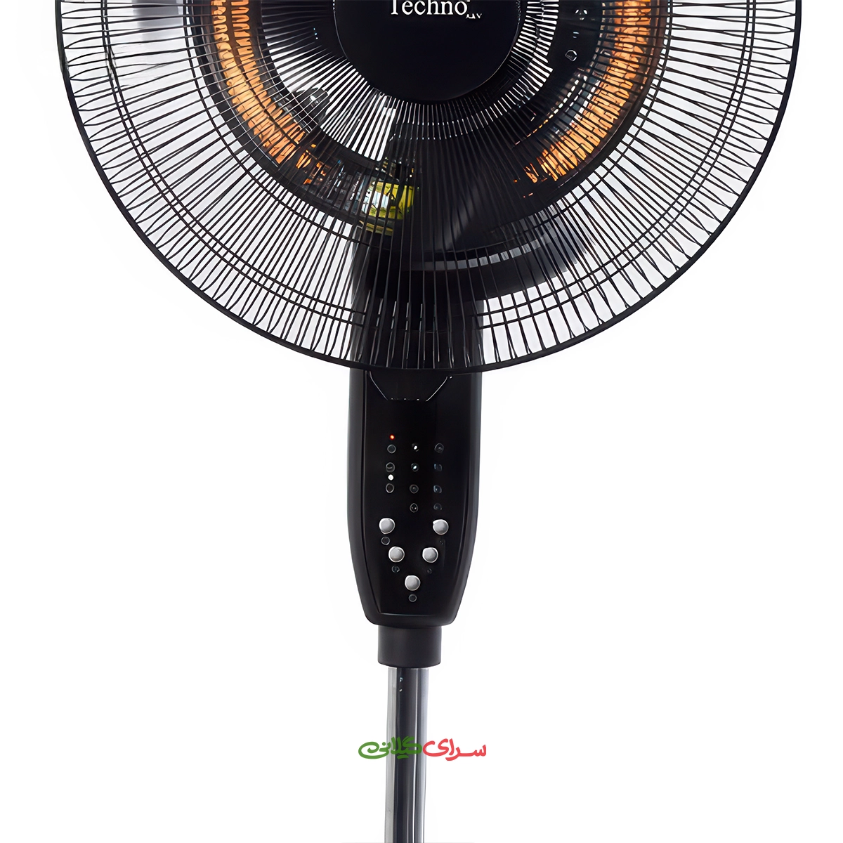 پنکه هیتر برقی ایستاده مشکی تکنو مدل TE9600