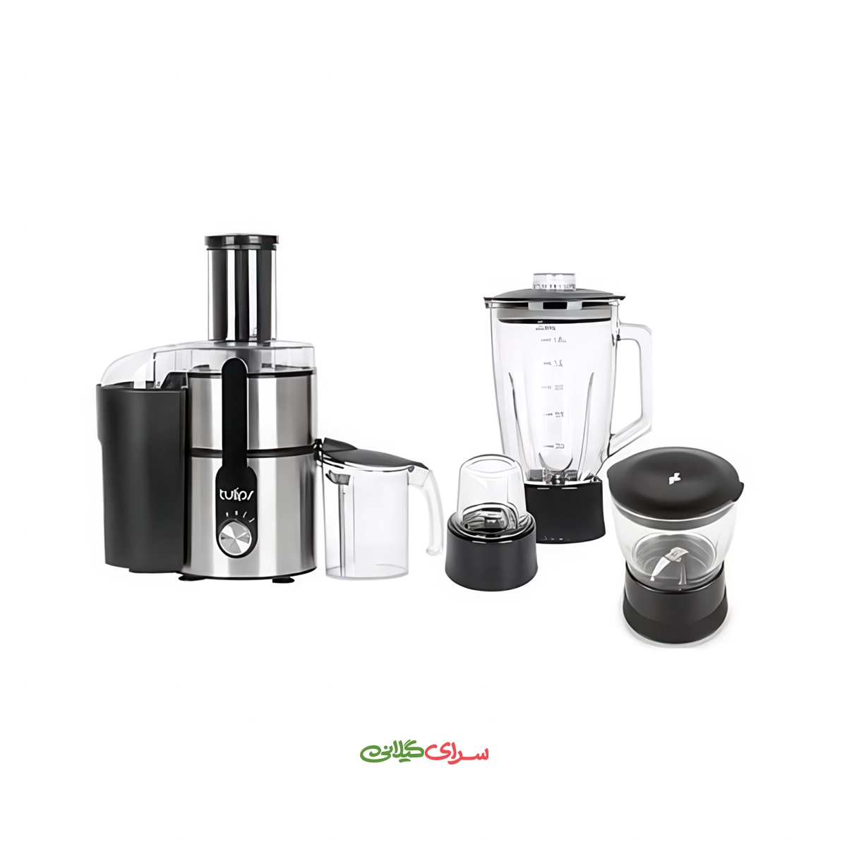آبمیوه گیری 1.5 لیتری 4 کاره استیل مشکی تولیپس مدل FG-A480