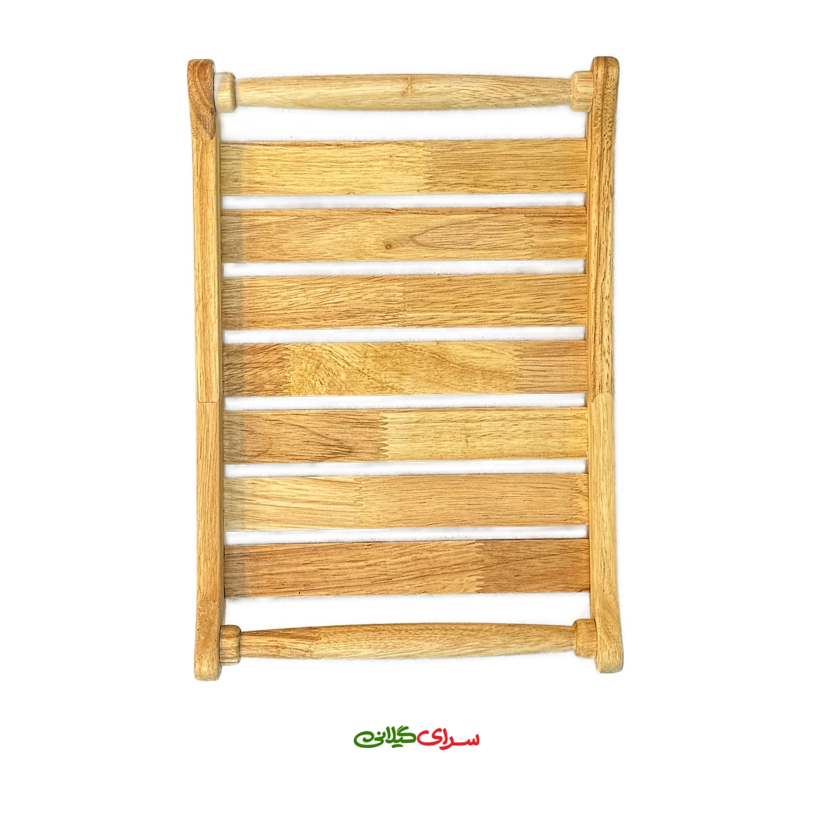 سینی چوبی بدنه هلال مستطیل کف نرده ای نایس وود کد 308745