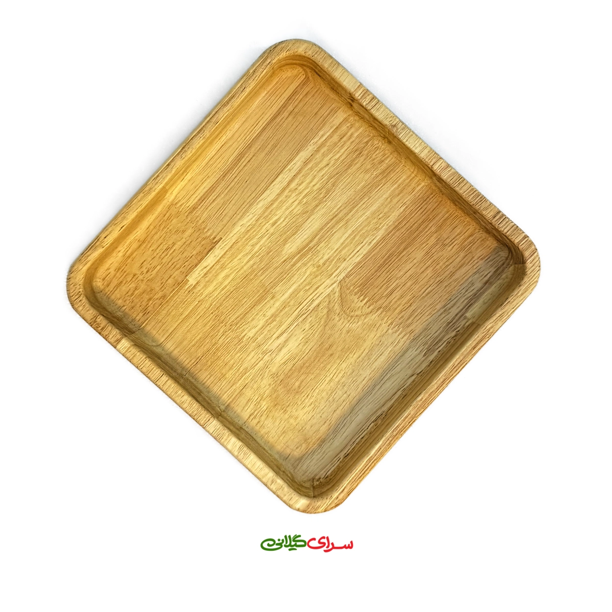 بشقاب چوبی میوه خوری لبه دار طرح مربع کد 305378