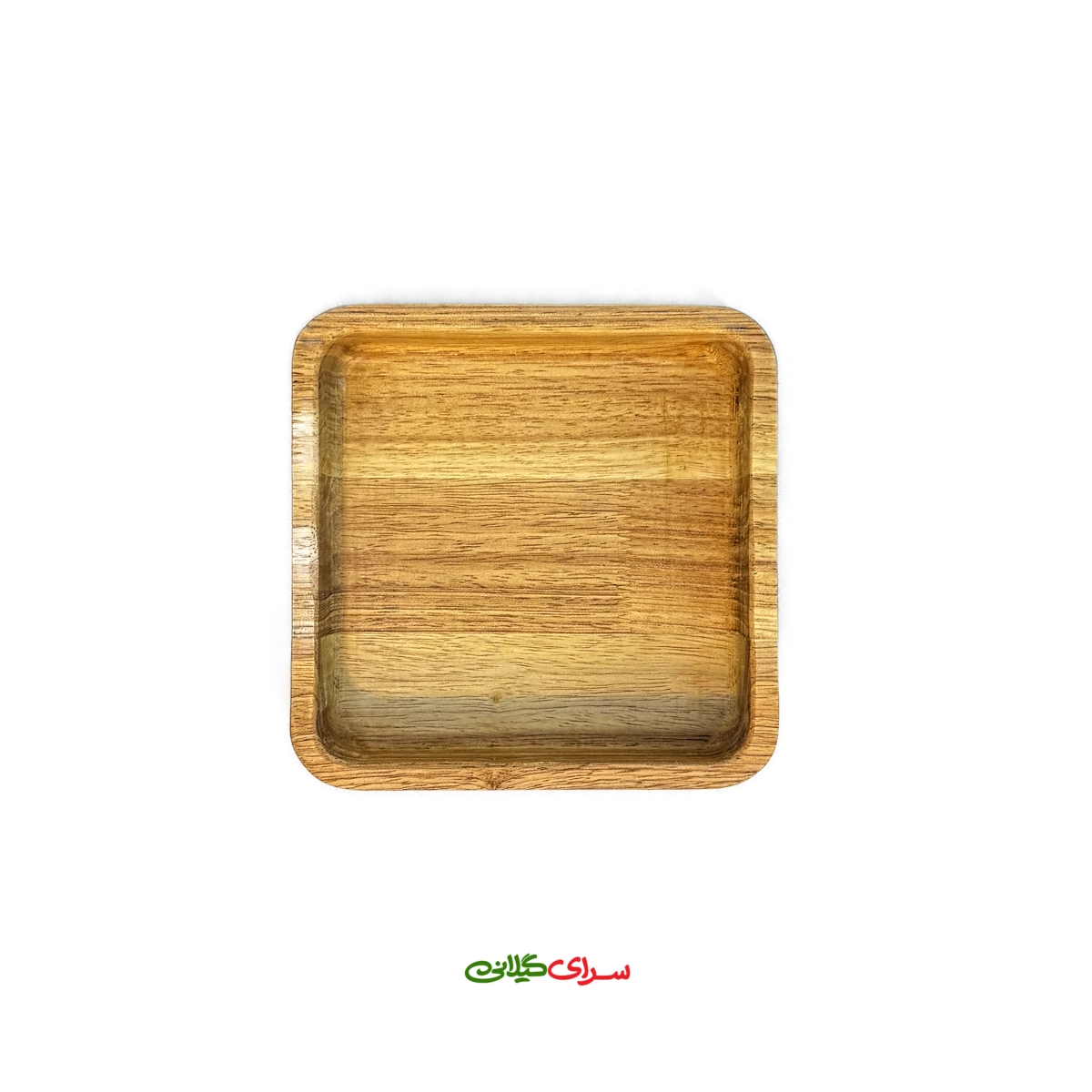 بشقاب چوبی میوه خوری لبه دار طرح مربع کد 305378