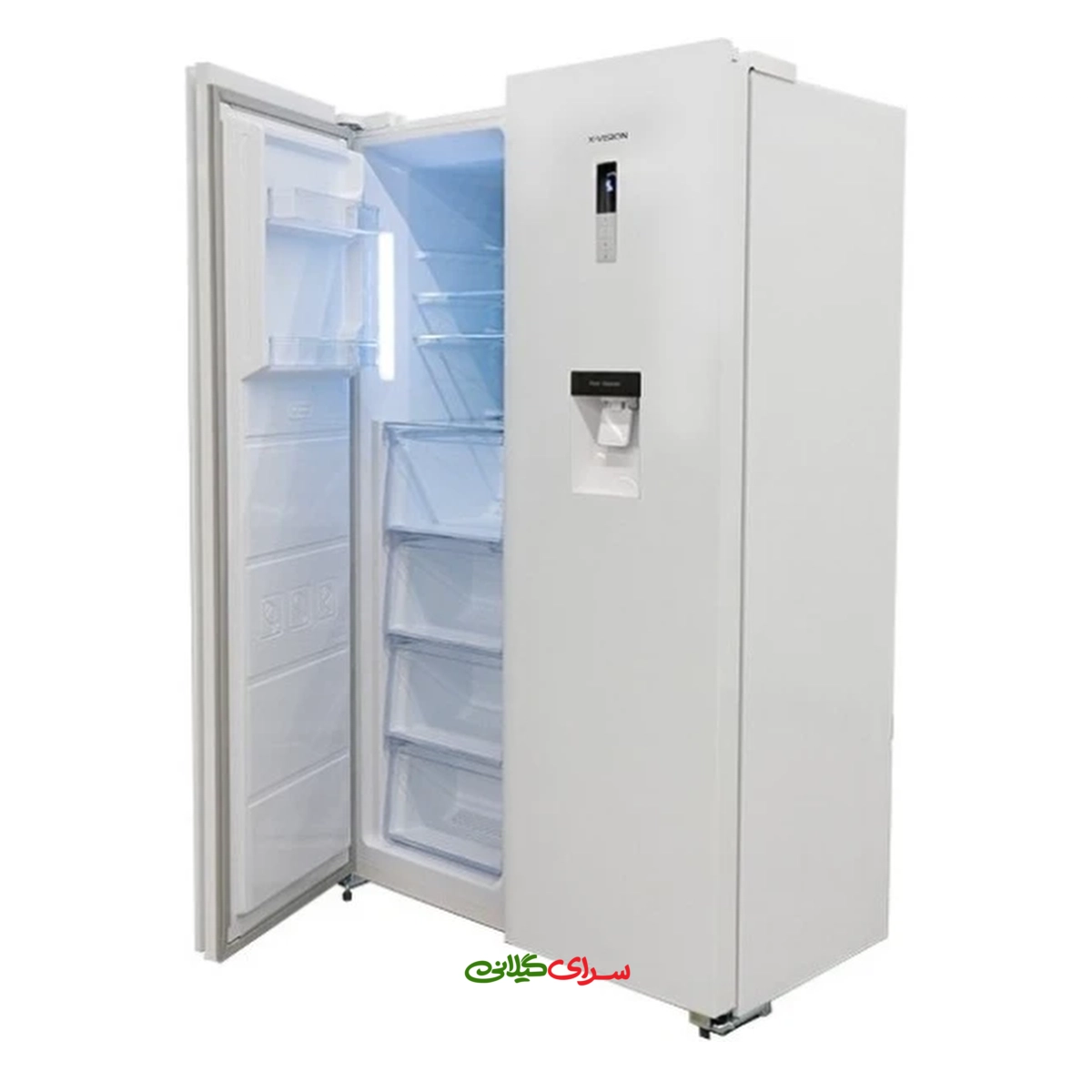 یخچال فریزر ساید بای ساید 40 فوت نو فراست سفید ایکس ویژن مدل KTF630