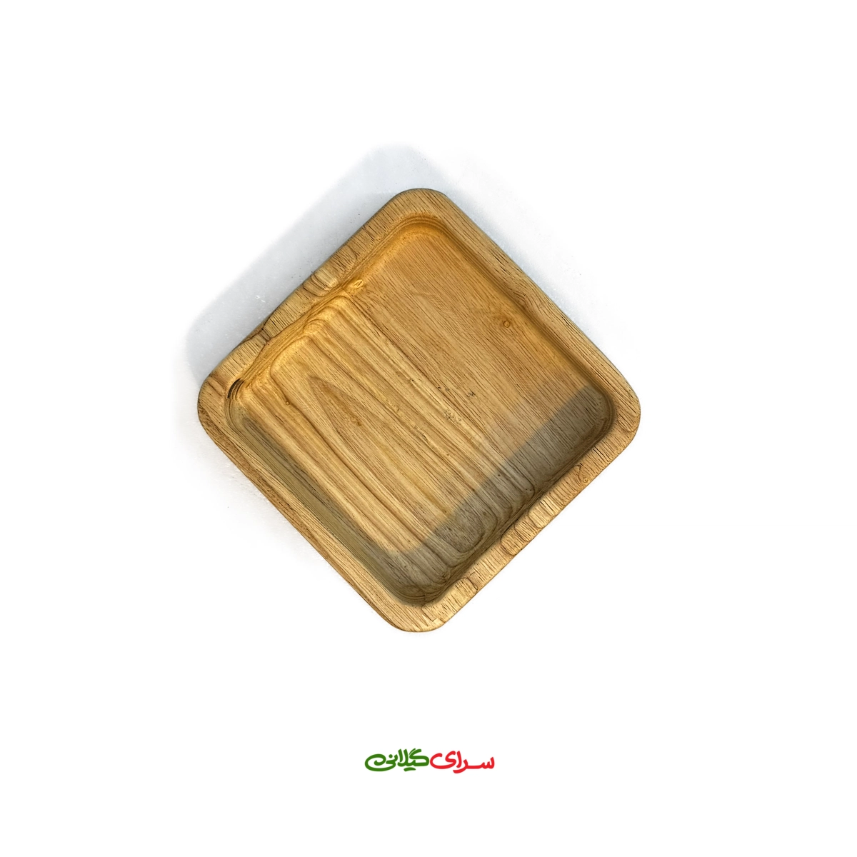 بشقاب چوبی میوه خوری لبه دار طرح مربع کد 305378
