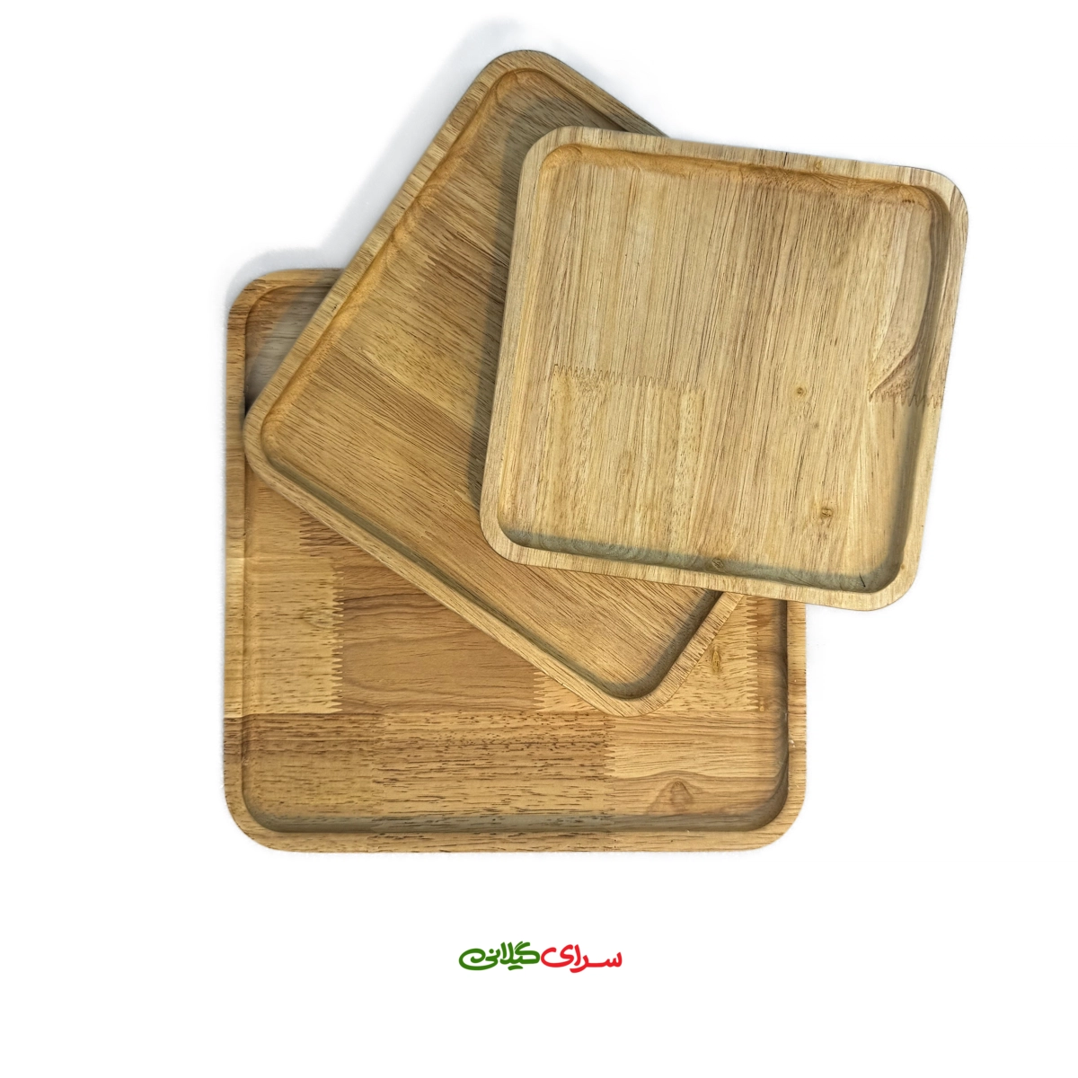 سینی چوبی لبه دار طرح مربع کد 303761