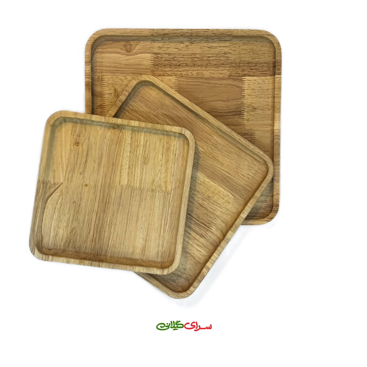 سینی چوبی لبه دار طرح مربع کد 303761