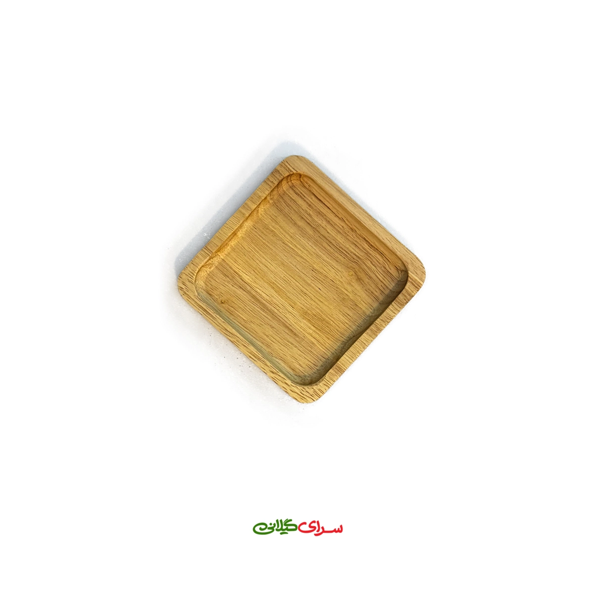 بشقاب چوبی میوه خوری لبه دار طرح مربع کد 305378