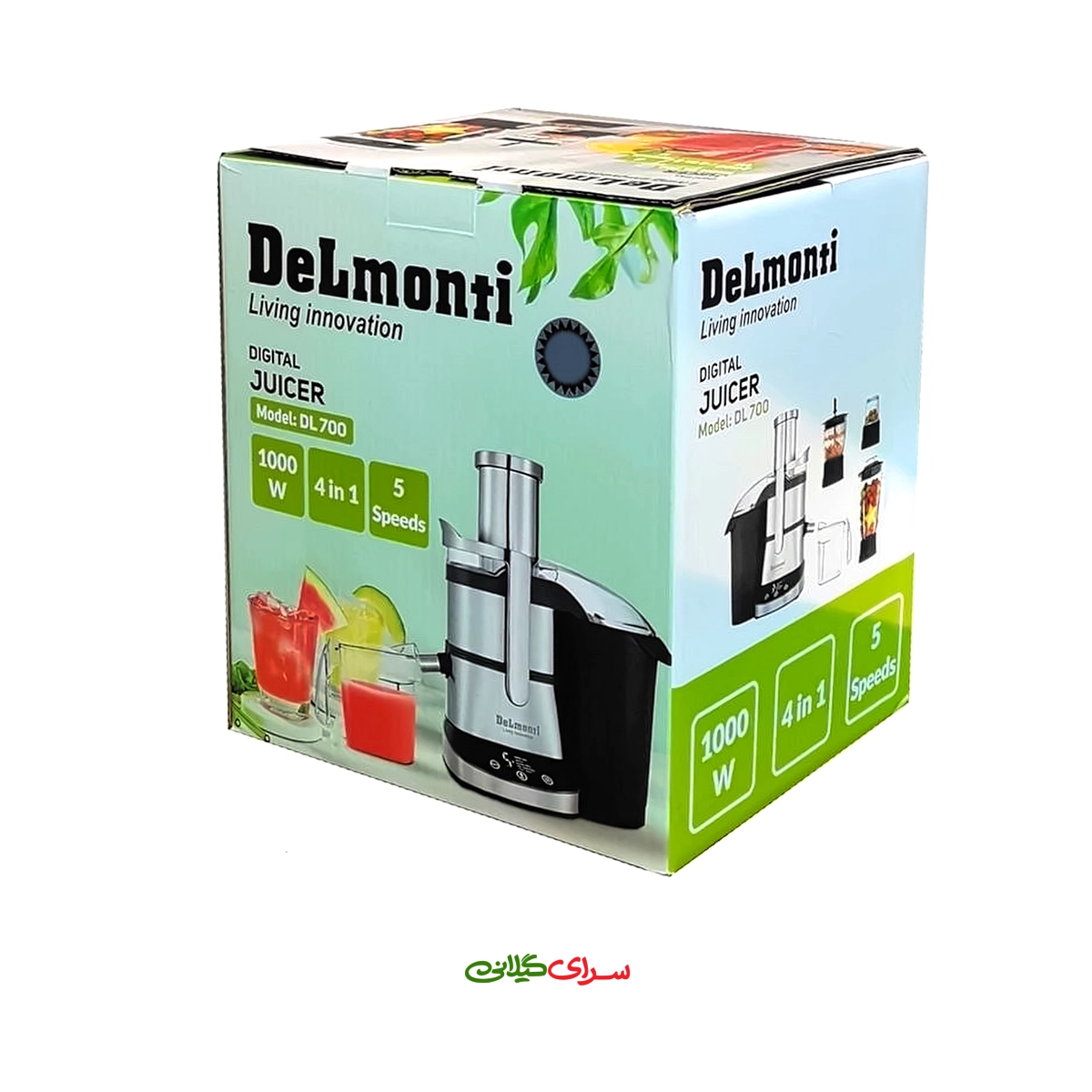 آبمیوه گیری 1.5 لیتری 4 کاره 5 سرعته دلمونتی مدل dl700
