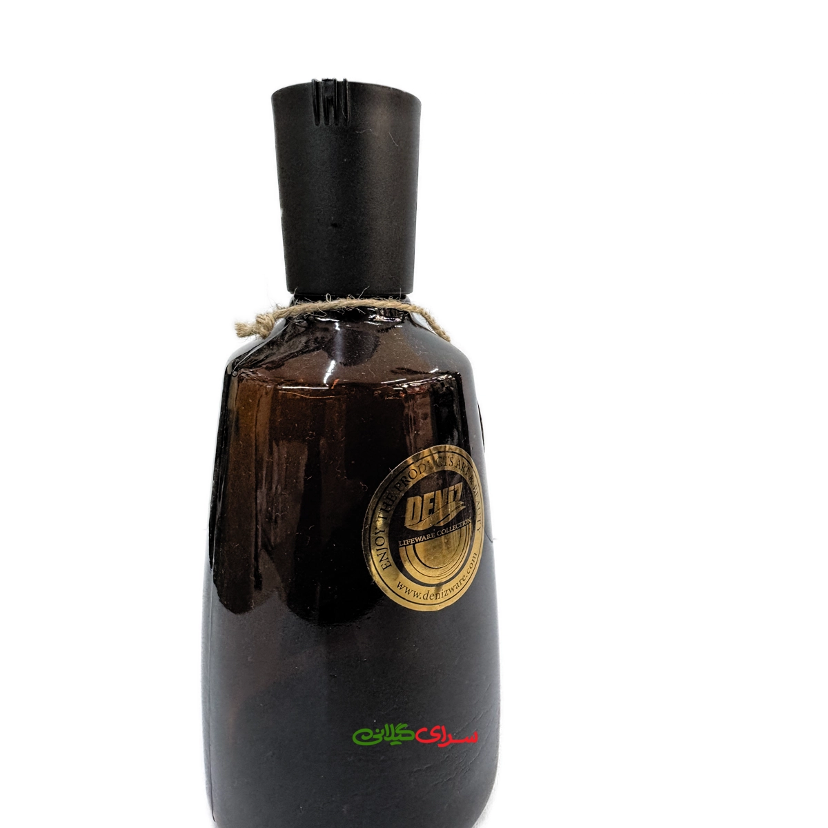 بطری شیشه ای نیلرام قهوه ای درب مشکی 1180 میل کد 305985