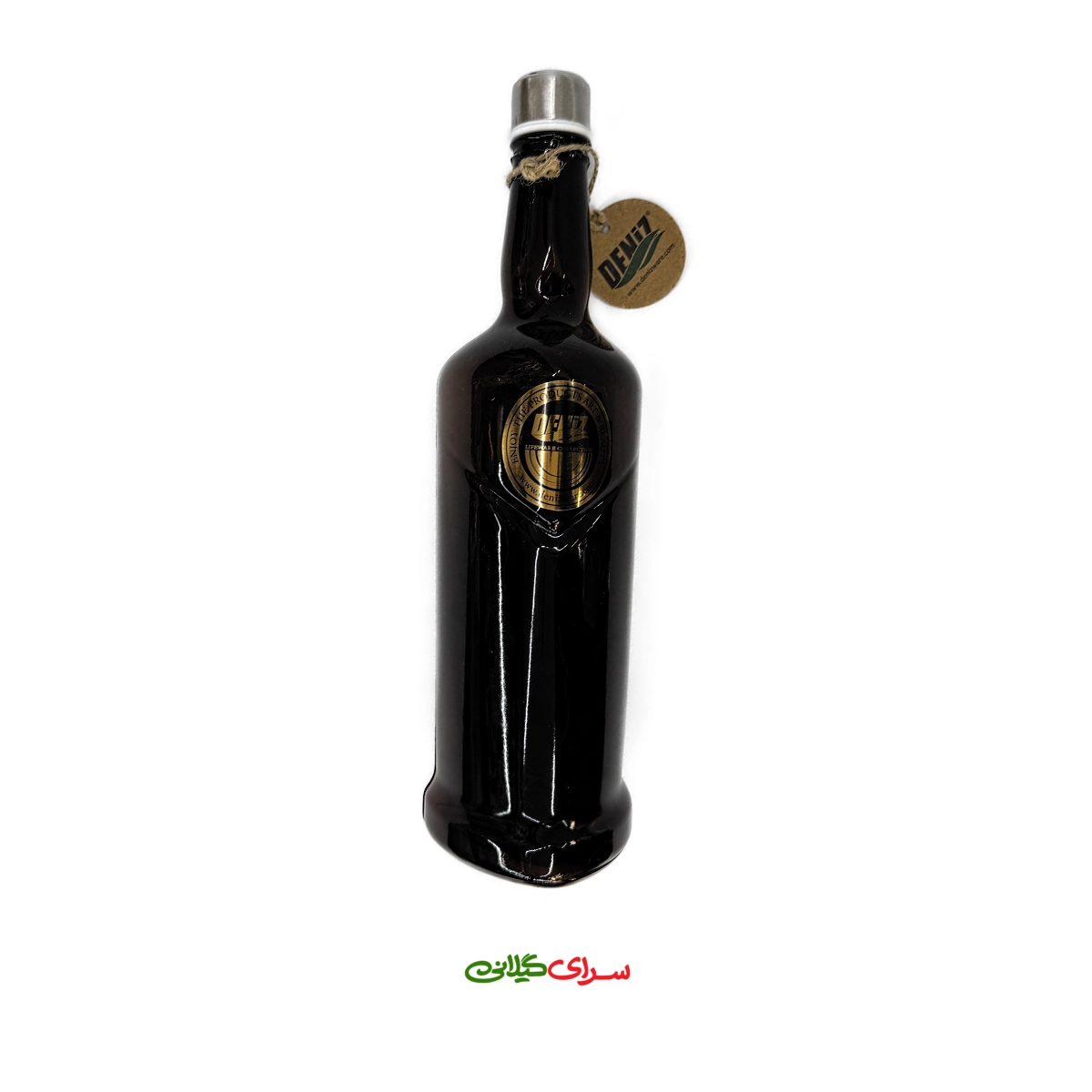 بطری شیشه ای قهوه ای درب استیل 1200 میل هیوان کد 305029