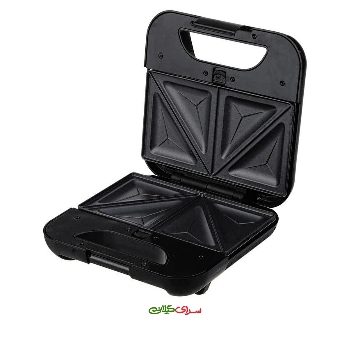 ساندویچ ساز 800 وات 2 خانه مشکی نقره ای ترام هاوس مدل SM-30212