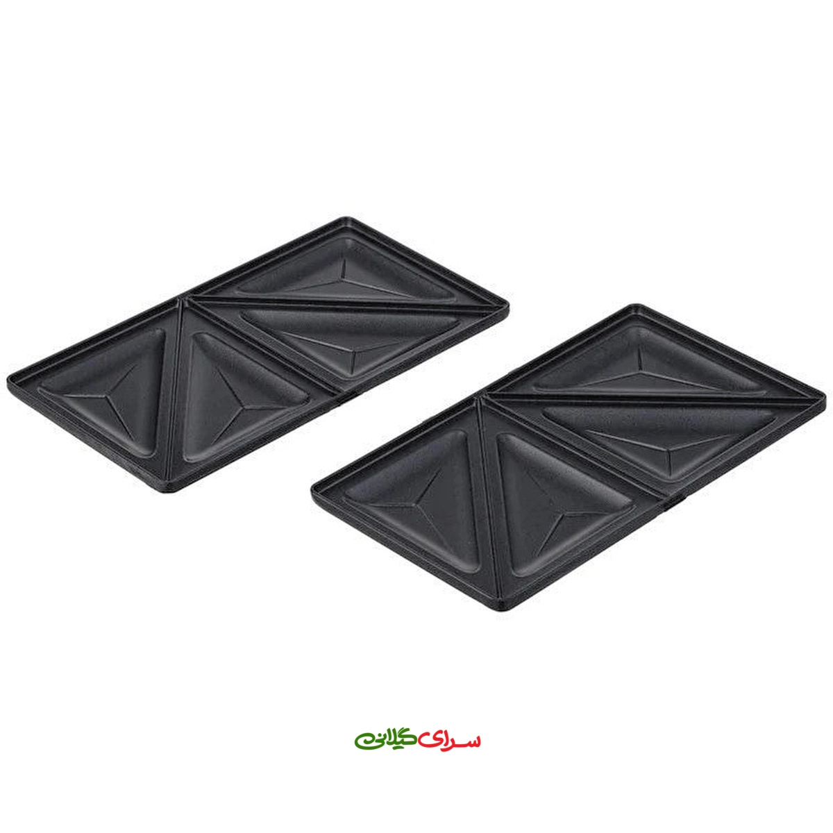ساندویچ ساز 800 وات 2 خانه مشکی نقره ای ترام هاوس مدل SM-30212