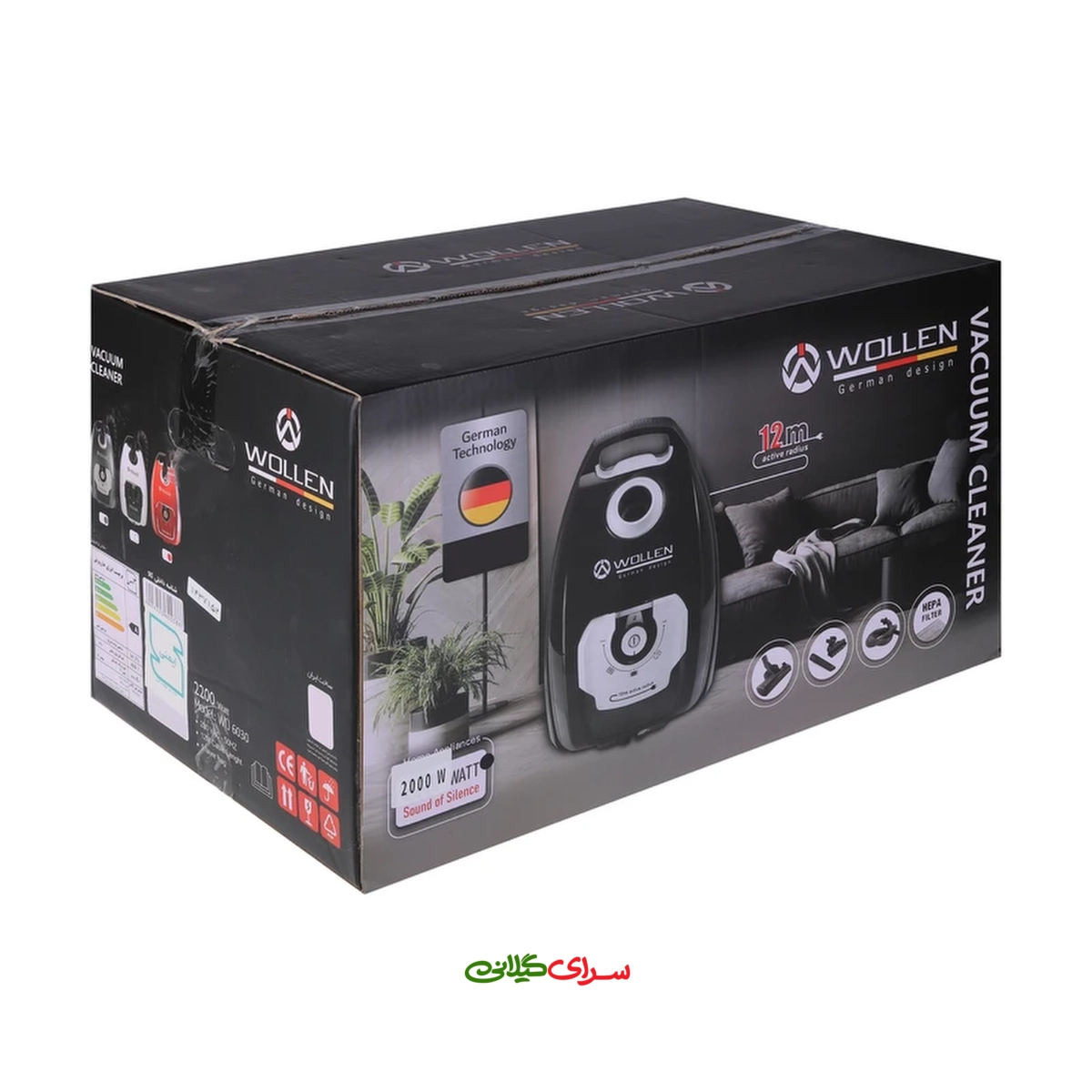 جارو برقی 2200 وات مشکی وولن مدل WO-6030