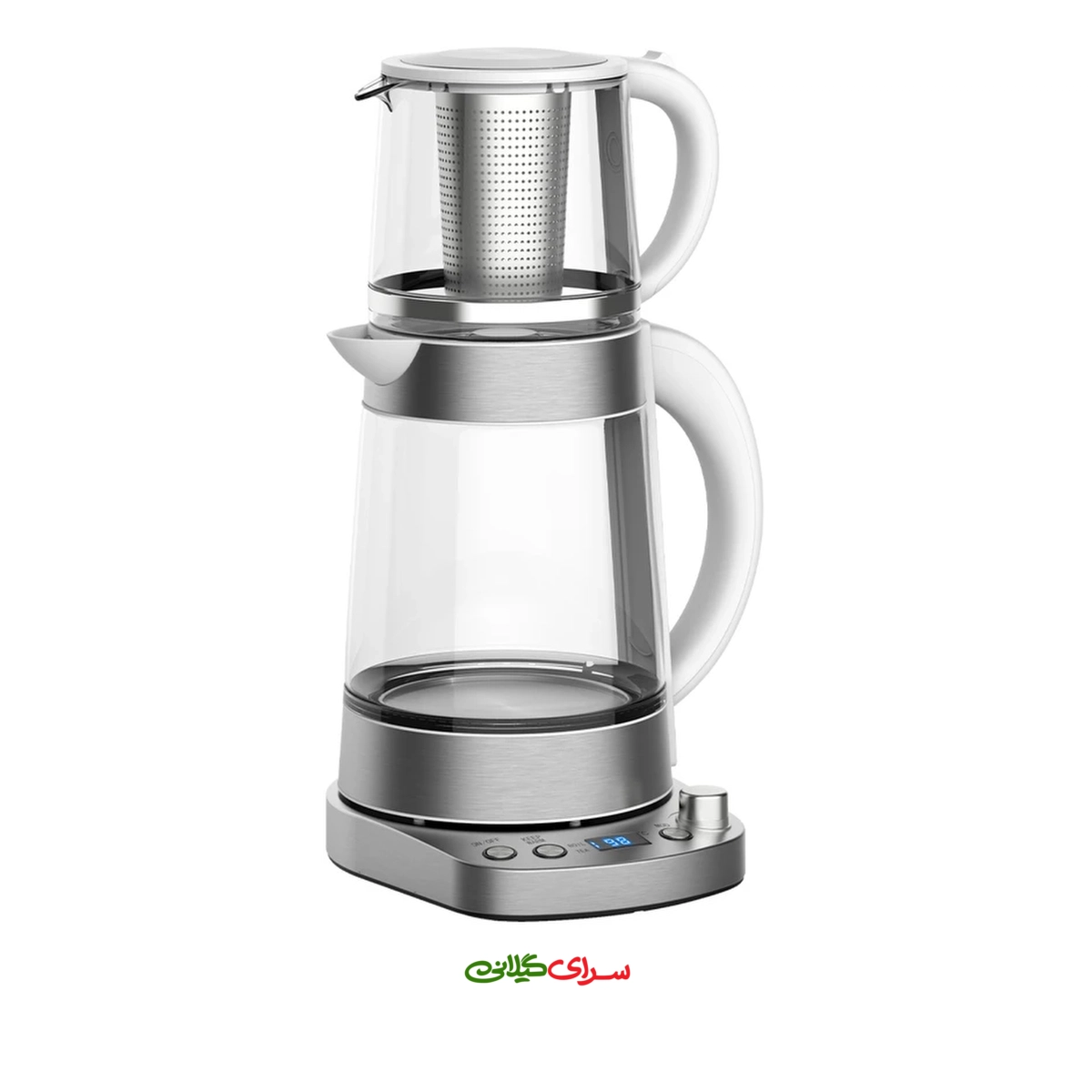 چای ساز رو همی 1.7 لیتری پیرکس سفید ترام هاوس مدل TS10173
