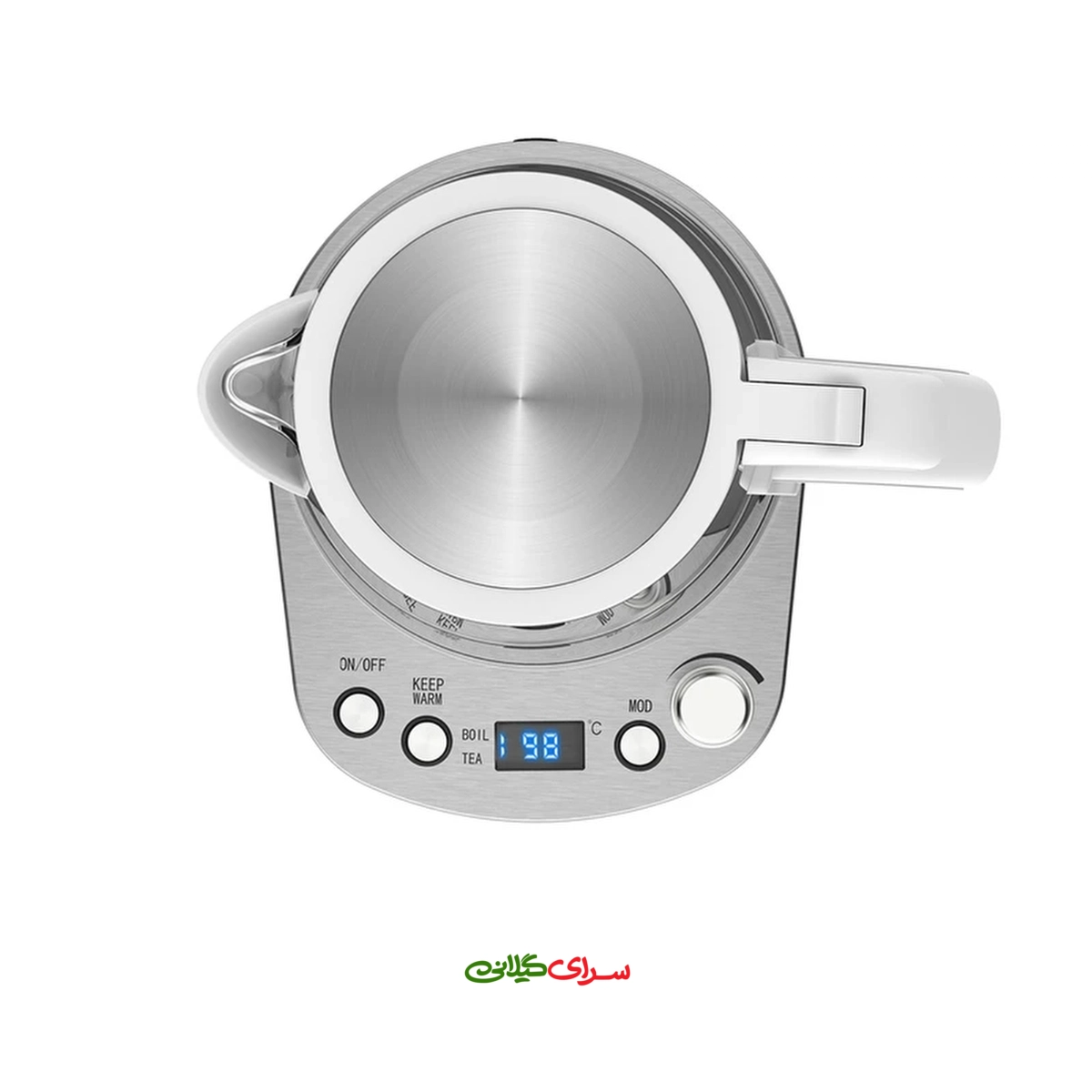 چای ساز رو همی 1.7 لیتری پیرکس سفید ترام هاوس مدل TS10173