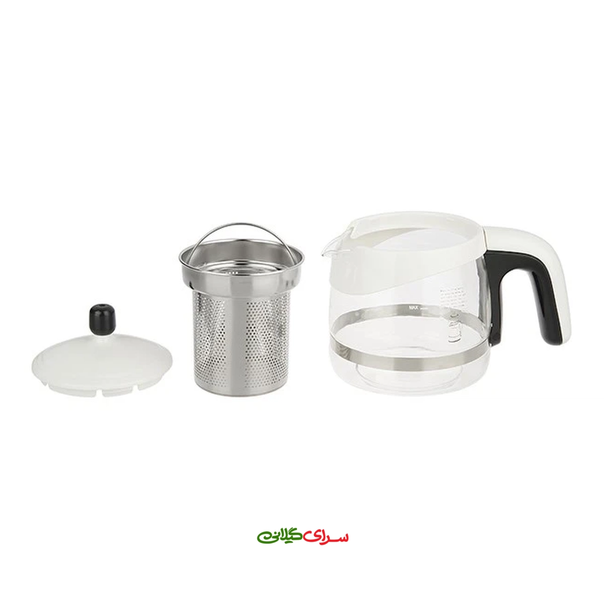 چای ساز روهمی 2.5 لیتری پیرکس مشکی دلمونتی مدل DL400