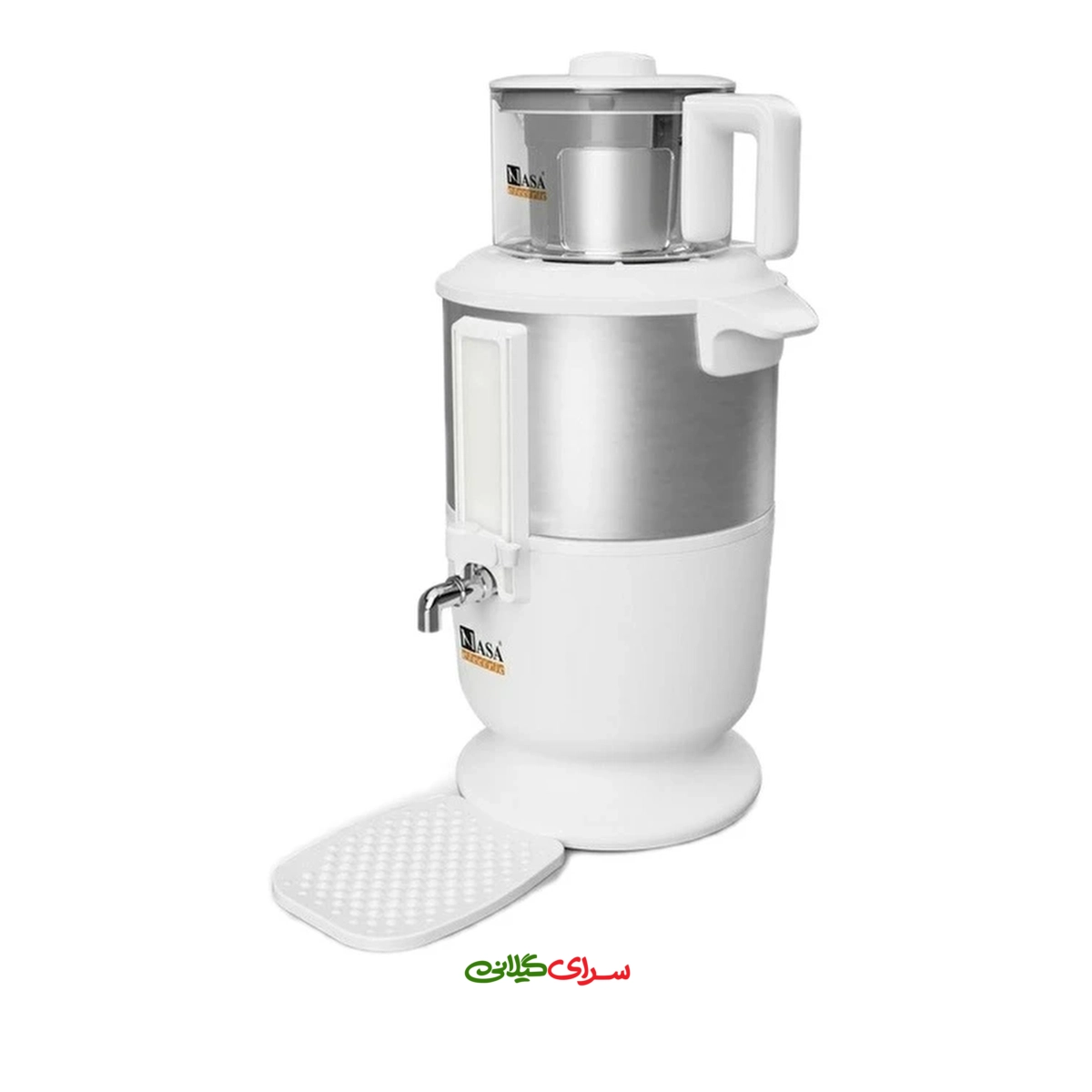 چای ساز روهمی 3.3 لیتری سماوری استیل سفید ناسا مدل NS_524