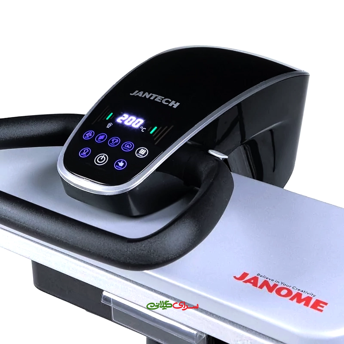اتو بخار پرس 2200 وات دیجیتال استیل مشکی جانتک مدل CT600
