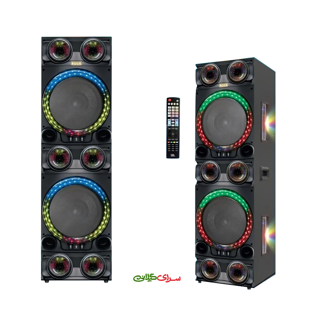 اسپیکر ایستاده 4 ساب 12 اینچ میکروفون دار RGB راک مدل 2406