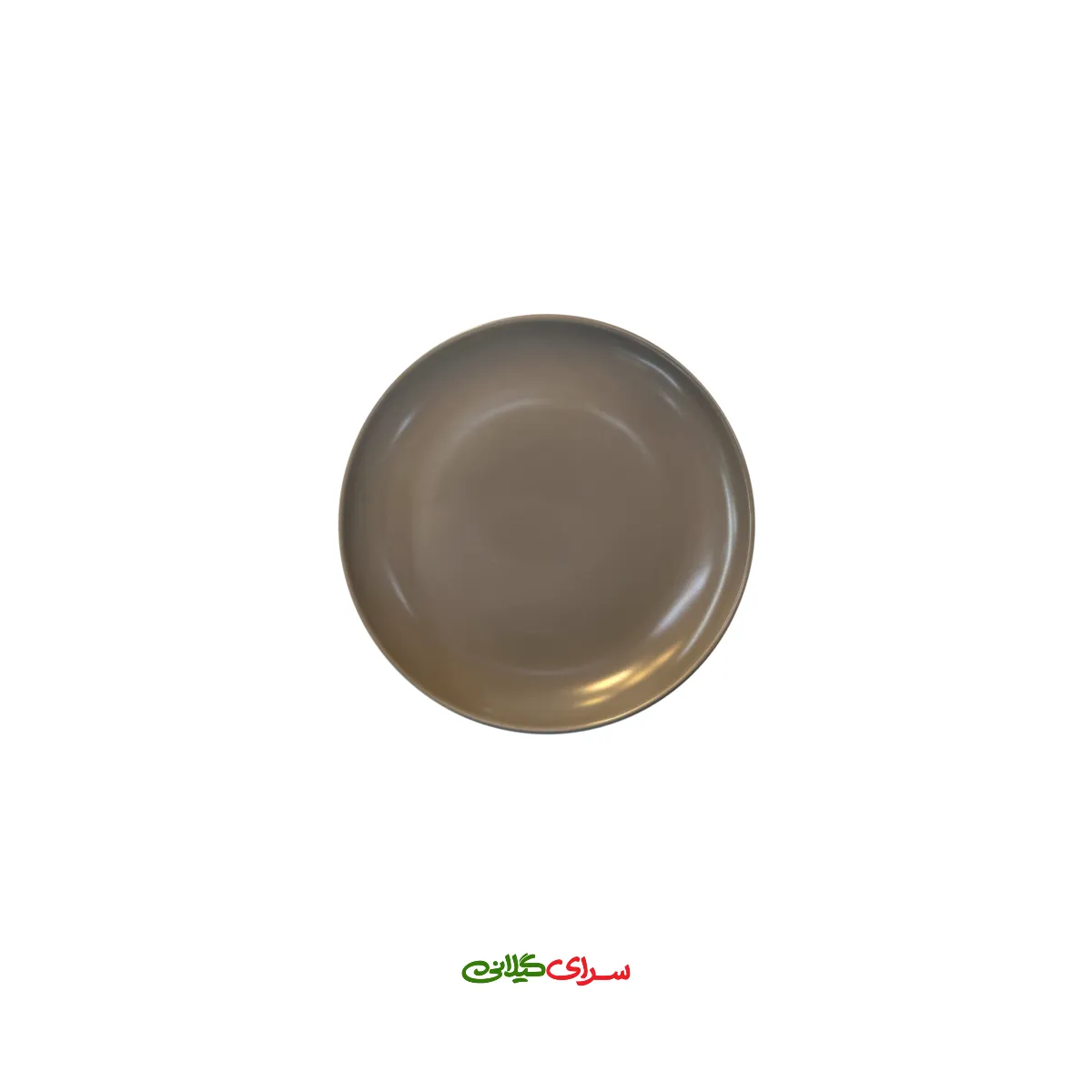 بشقاب تخت سرامیکی لعاب دار طوسی سایز 21 کد 309924