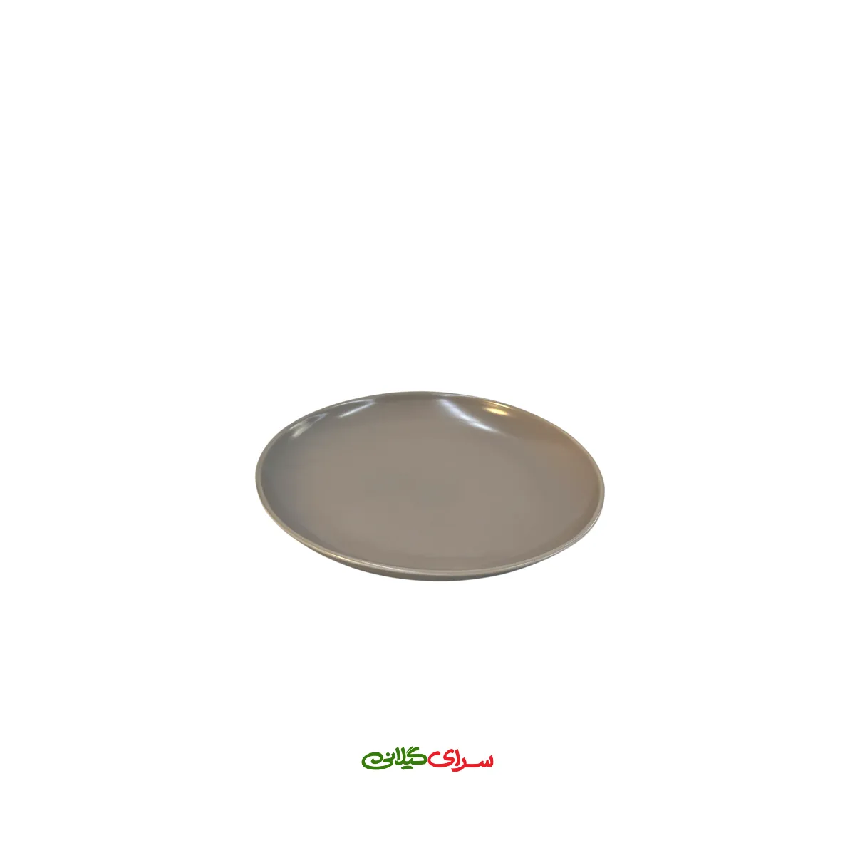 بشقاب تخت سرامیکی لعاب دار طوسی سایز 21 کد 309924